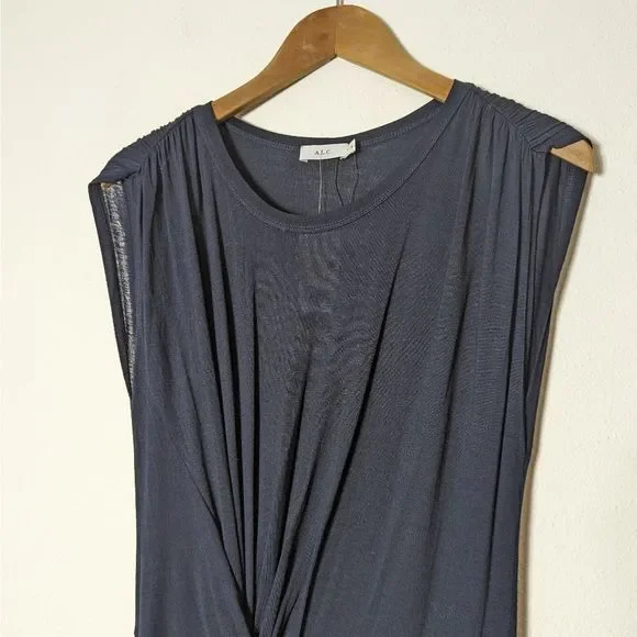 A.L.C. Emilie Midnight Blue Jersey Midi Dress size S New With Tags  NWT - Picture 5 of 16